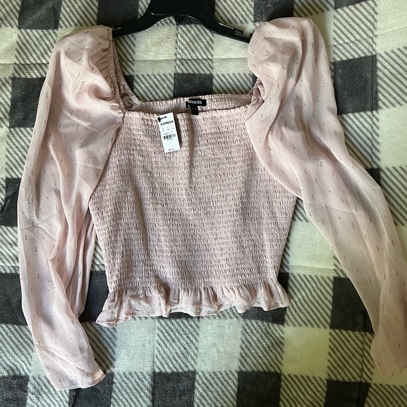 Express blouse - Light Pink and Gold shimmer - Large - Picture 2 of 3